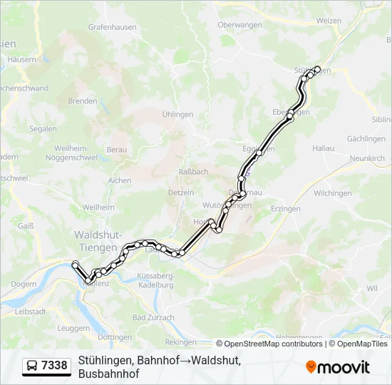7338 Bus Line Map