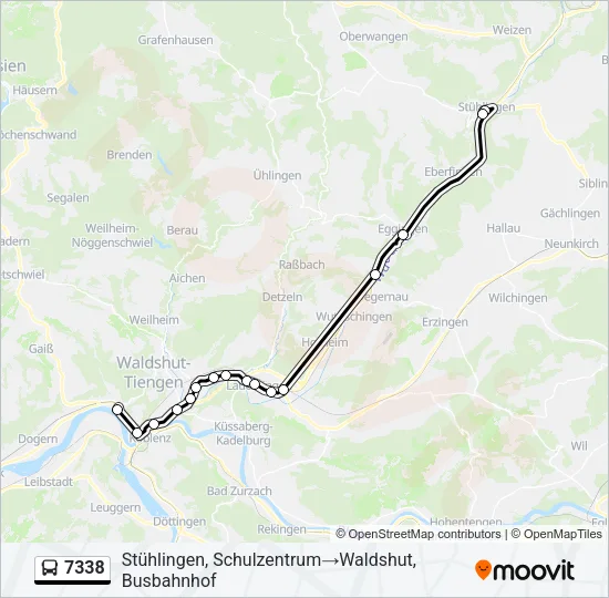 7338 Bus Line Map
