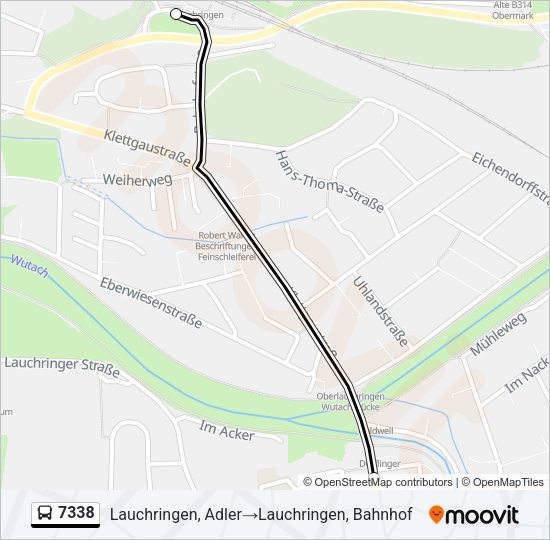 7338 Bus Line Map
