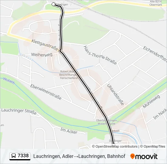 7338 Bus Line Map