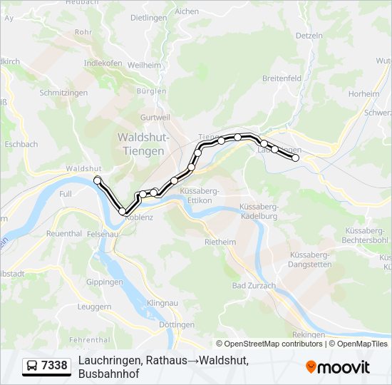 7338 Bus Line Map