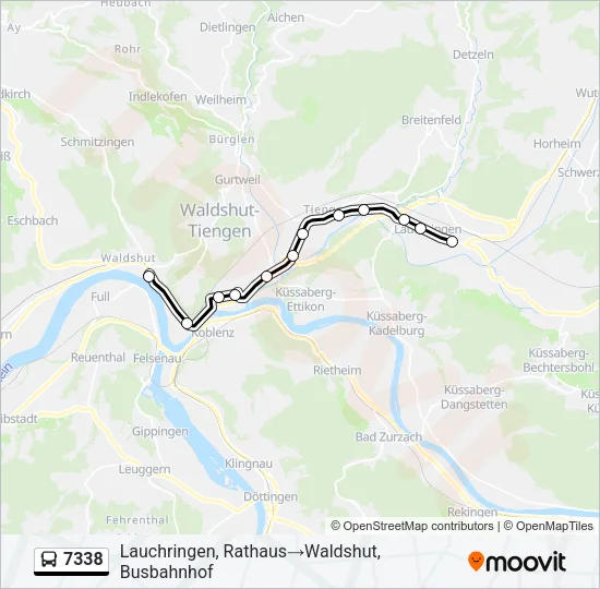 7338 Bus Line Map
