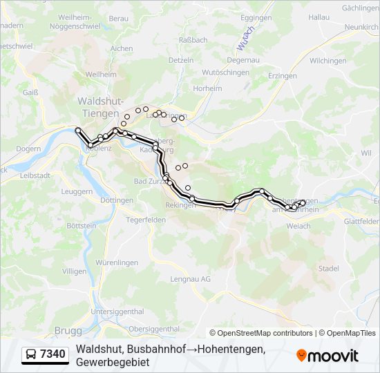 7340 Bus Line Map