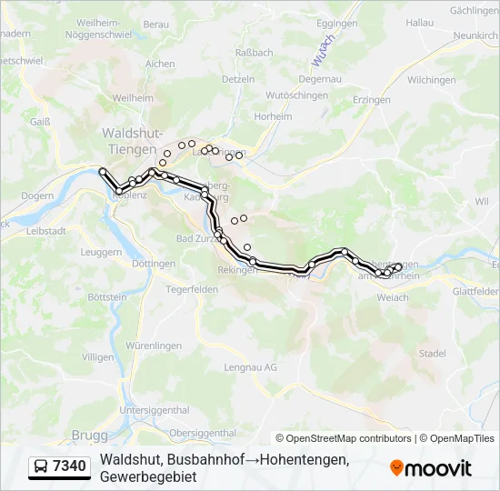 7340 Bus Line Map