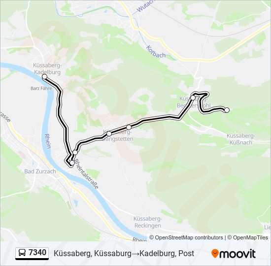 7340 Bus Line Map