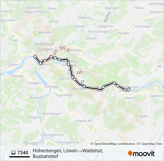 7340 Bus Line Map