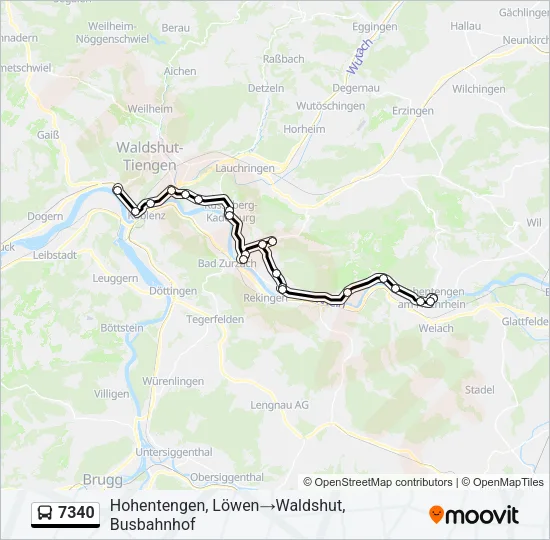 7340 Bus Line Map