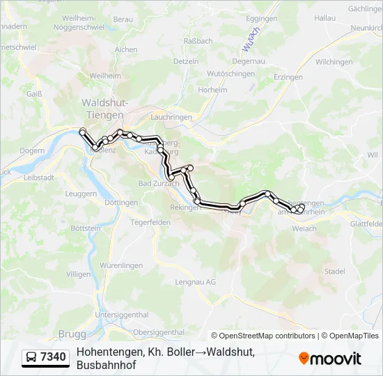7340 Bus Line Map