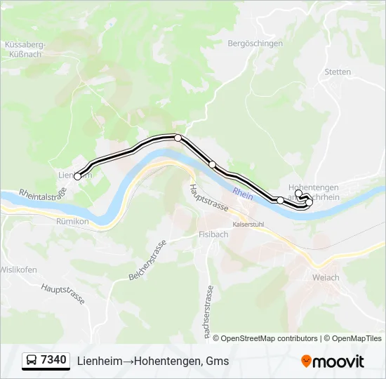 7340 Bus Line Map