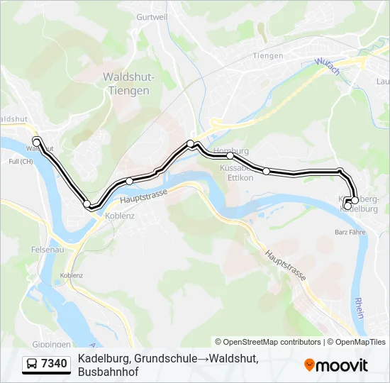 7340 Bus Line Map
