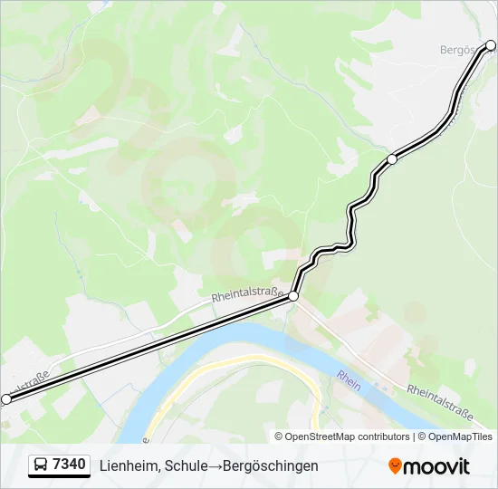 7340 Bus Line Map