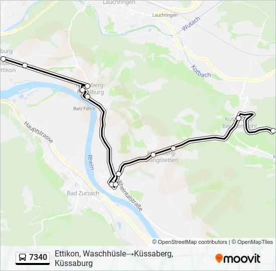 7340 Bus Line Map