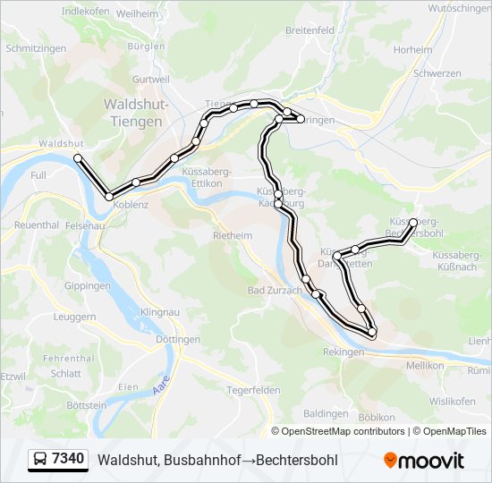 7340 Bus Line Map