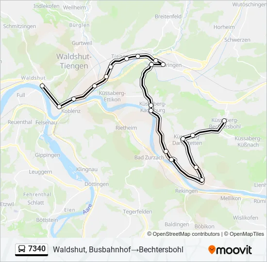 7340 Bus Line Map