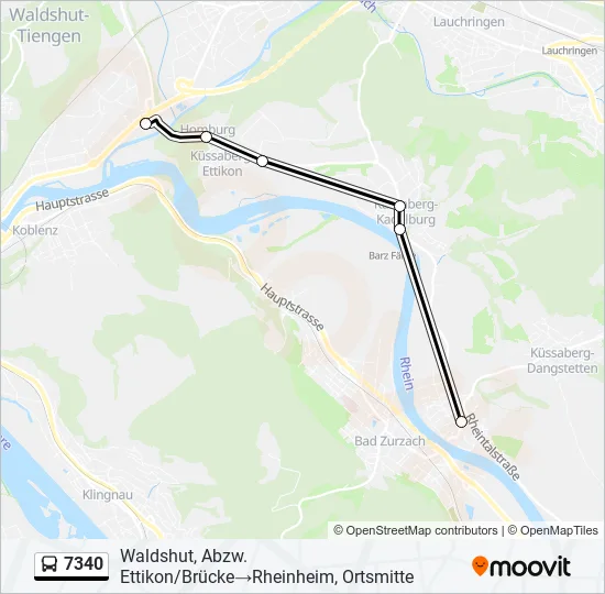 Plan de la ligne 7340 de bus