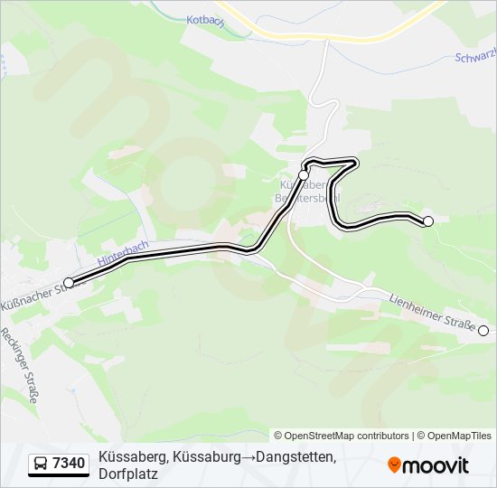 7340 Bus Line Map