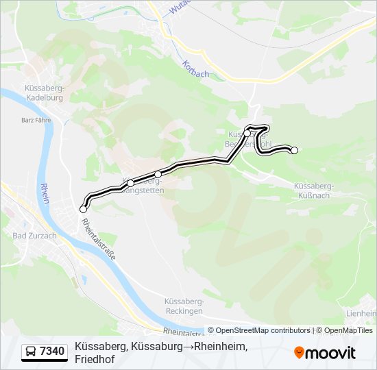 7340 Bus Line Map
