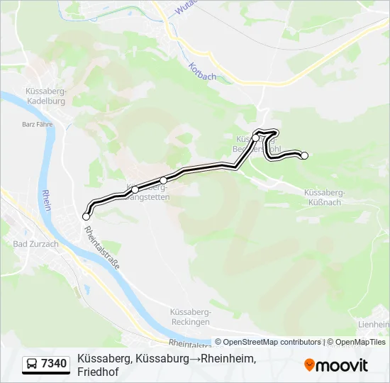 7340 Bus Line Map