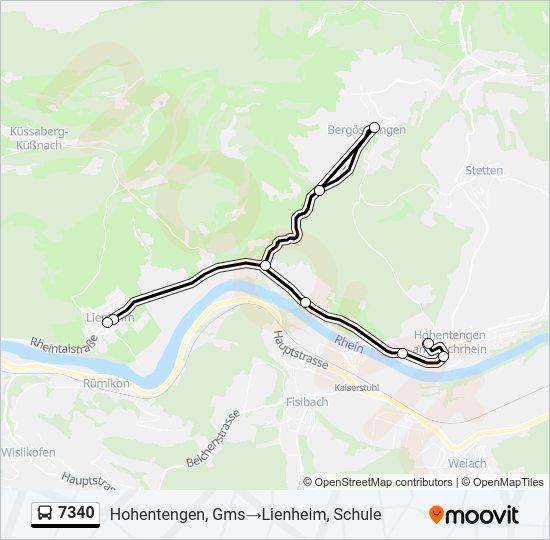7340 Bus Line Map