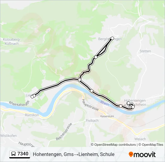 7340 Bus Line Map