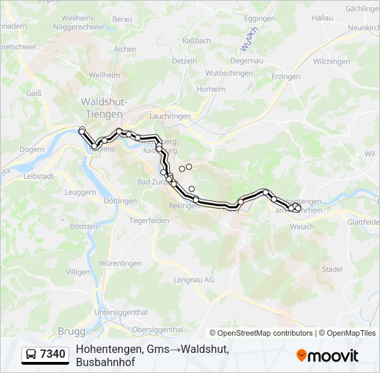 7340 Bus Line Map