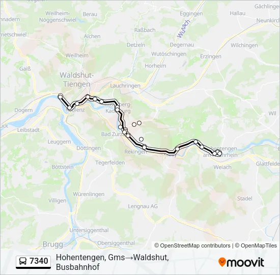 7340 Bus Line Map