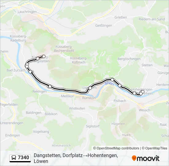7340 Bus Line Map