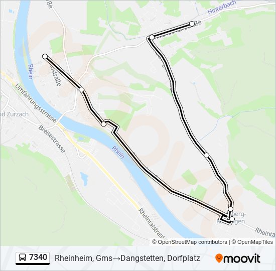 7340 Bus Line Map