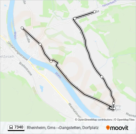 7340 Bus Line Map