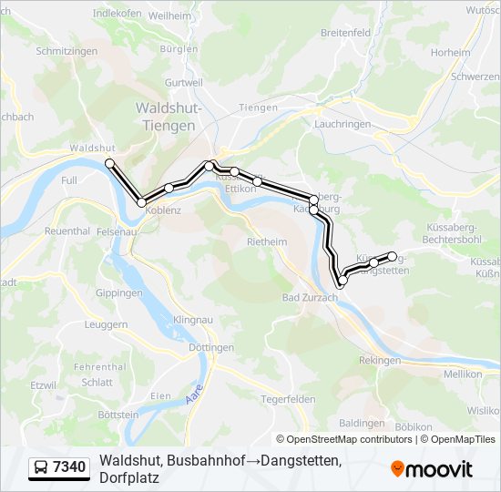 7340 Bus Line Map