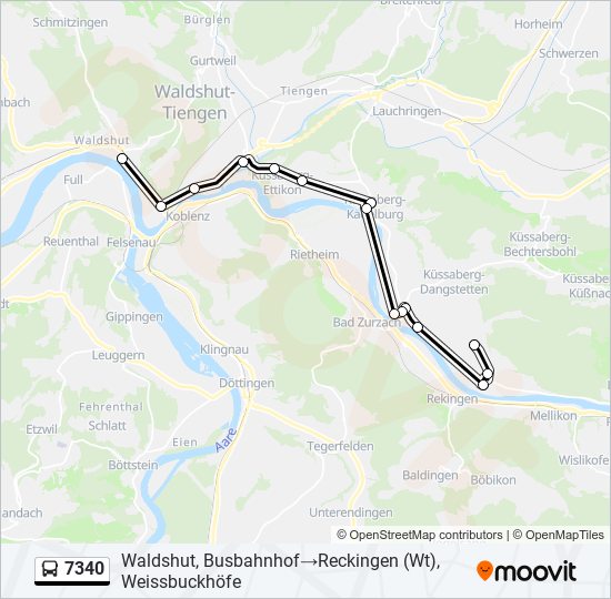 7340 Bus Line Map