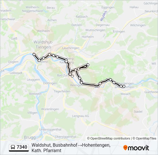 7340 Bus Line Map