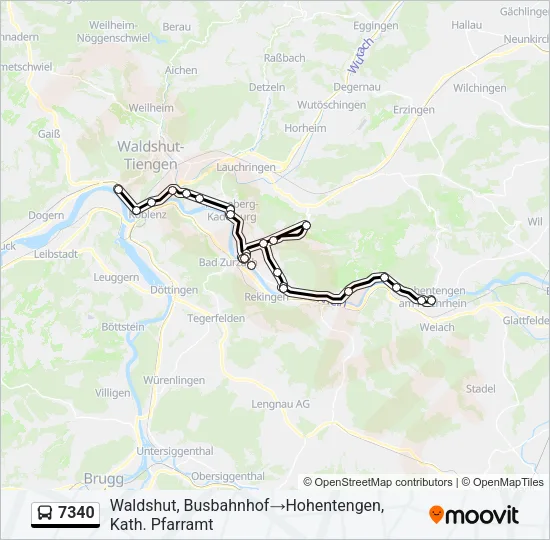 7340 Bus Line Map