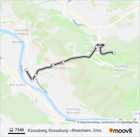 7340 Bus Line Map