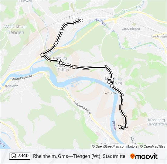 7340 Bus Line Map