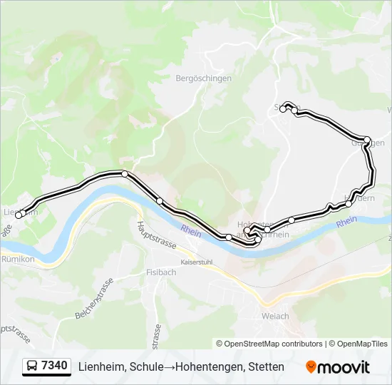 7340 Bus Line Map