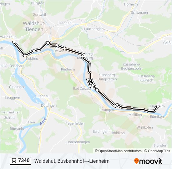 7340 Bus Line Map