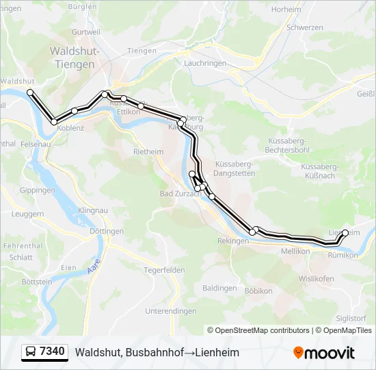 7340 Bus Line Map