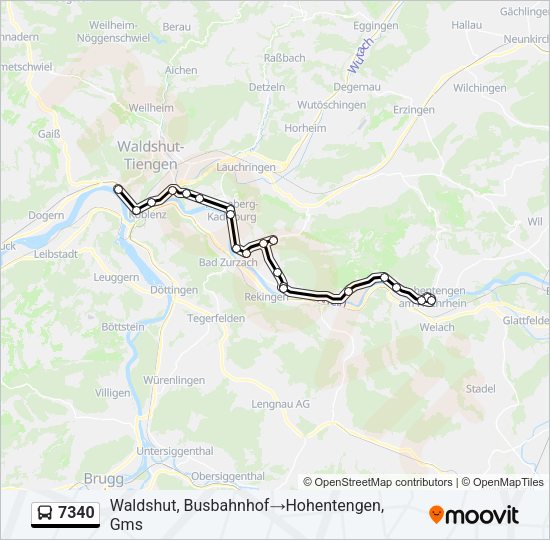 7340 Bus Line Map