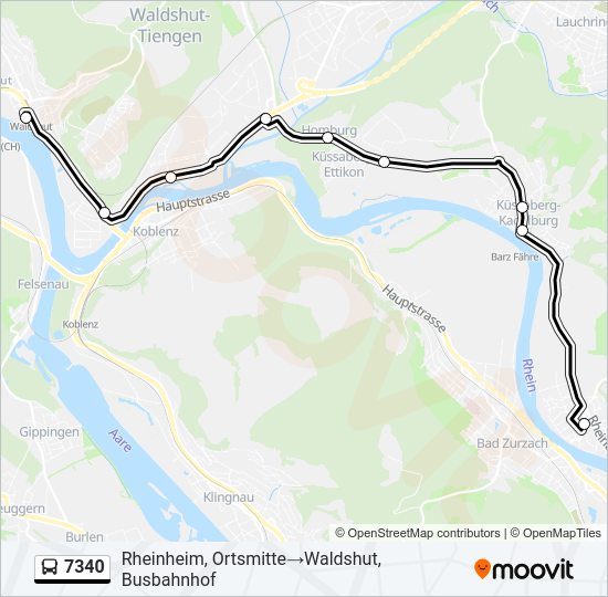 7340 Bus Line Map