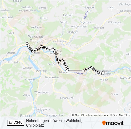 7340 Bus Line Map