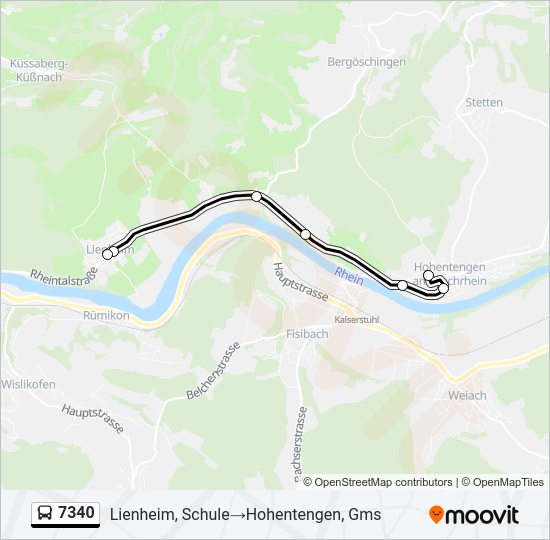 7340 Bus Line Map