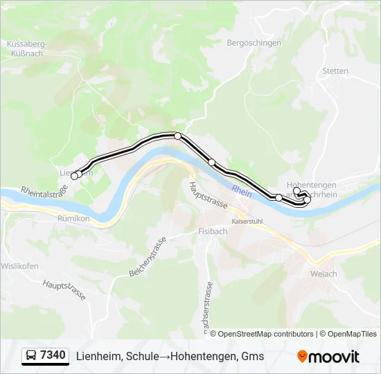 7340 Bus Line Map