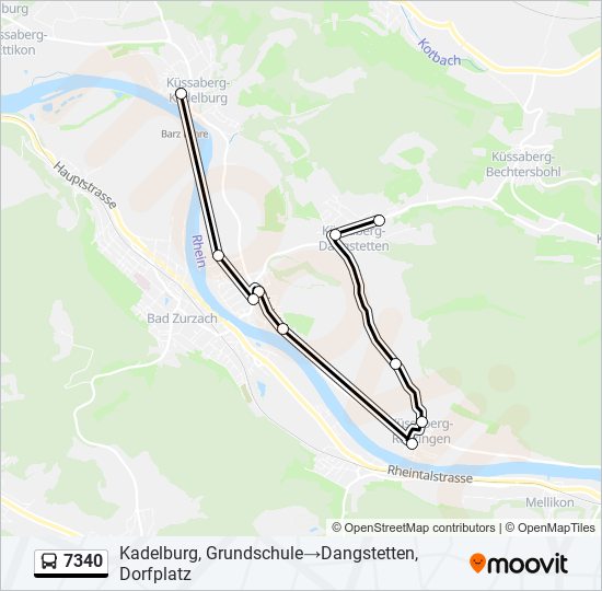 7340 Bus Line Map