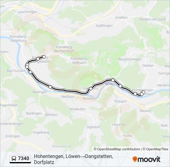 7340 Bus Line Map