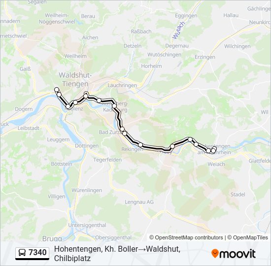 7340 Bus Line Map
