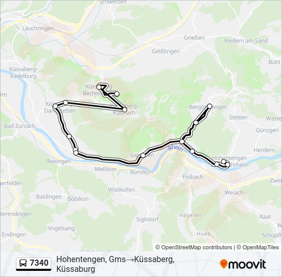 7340 Bus Line Map