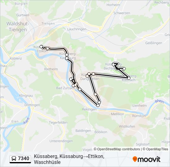 7340 Bus Line Map