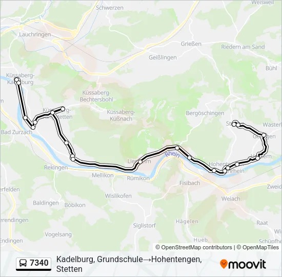 7340 Bus Line Map