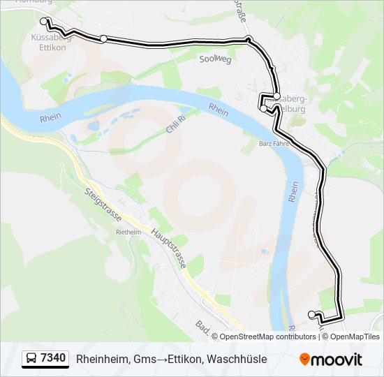 7340 Bus Line Map